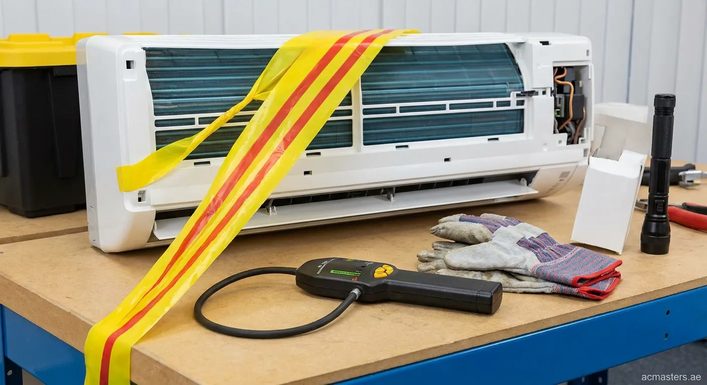 Air conditioning unit maintenance inspection