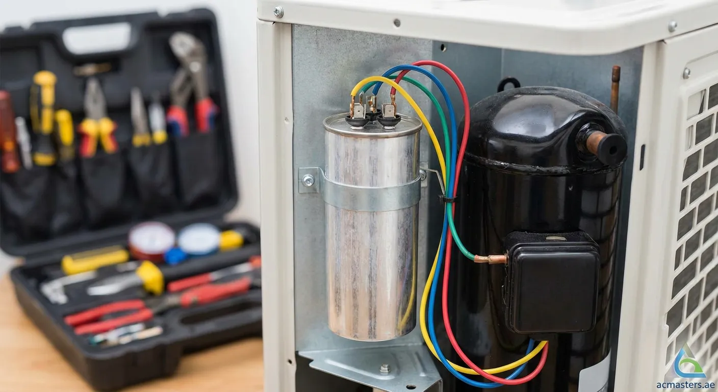 Air conditioner capacitor component