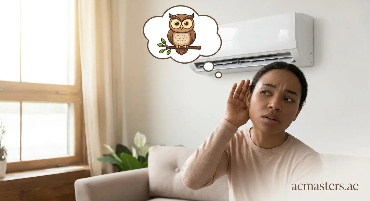Air conditioning unit making hooting noise