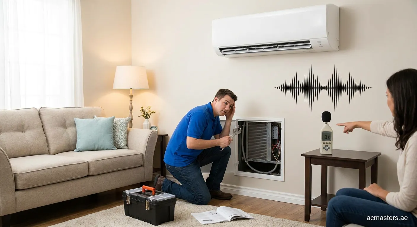 Air conditioning unit making unusual roaring noise during operation